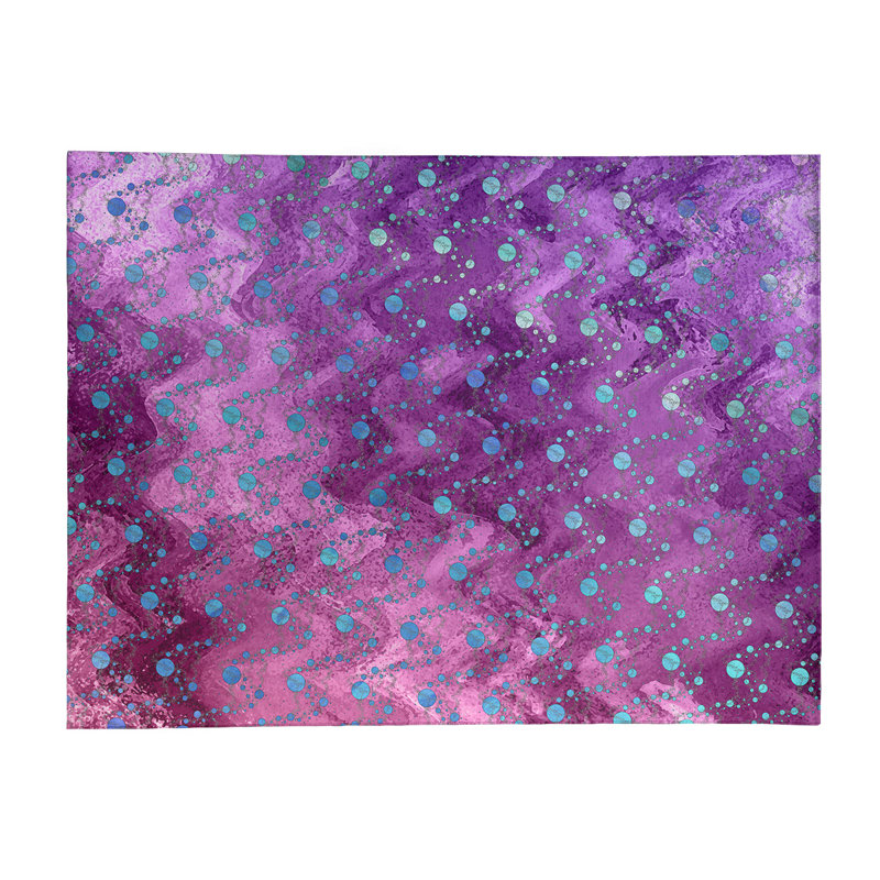 Tapis de planètes et étoiles roses, Rectangle 5 pi x 7 pi