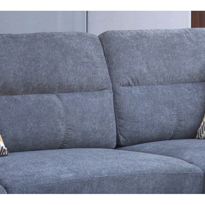Canapé modulaire de 103,5 po avec repose-pieds et 2 coussins décoratifs Adan