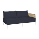 Havana Cane N-Dura Resin Wicker Outdoor Right Arm Facing Sectional