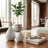 Osiris Decorative Objects Polyresin Pear-Shaped Design With Stem Home Office Bedroom Living Room Set Of 2 - 7", 6" White