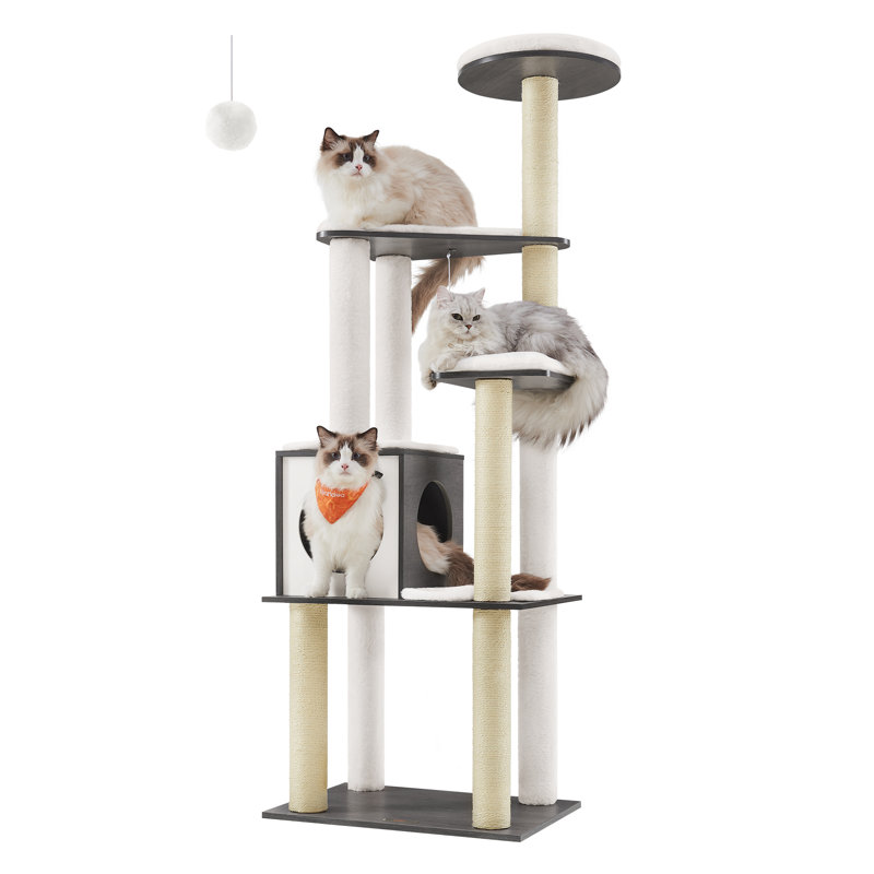 165cm H Cat Tree, Grey