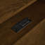 Table de chevet moderne de style Mid-Century au design élégant grain de bois, station de charge et 2 tiroirs en bois de noyer brun-965831240