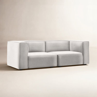 Petit canapé modulaire en velours côtelé Shonnard, 2 pièces