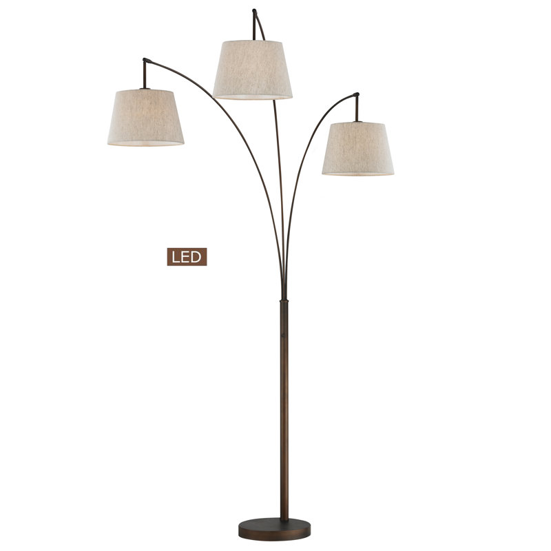 Luce 84'' Tree Floor Lamp, Antique Bronze, Tan