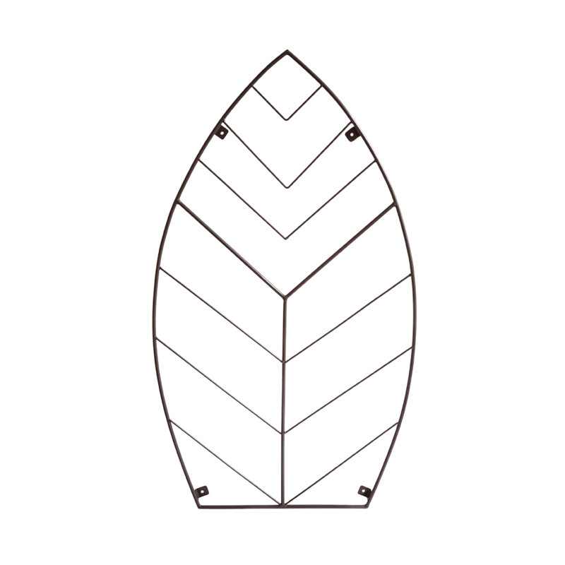 Outdoor Leaf Trellis Bronze H100cm W57cm