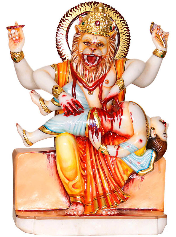 Lord Narasimha Killing The Demon Hiranyakashipu