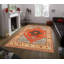 Tapis unique en laine noué à la main des années 2010 de 12 pi 1 po x 15 pi 1 po Serapi en brun / bleu / beige