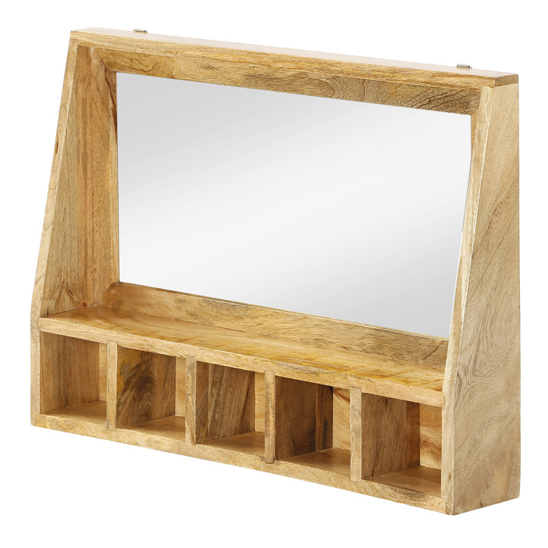 Sahara Flat Mirror with Shelves