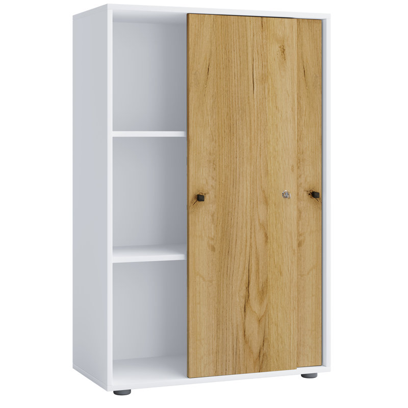 Reyanna Storage Cabinet, White/Natural