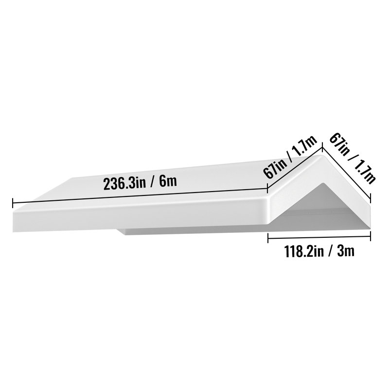 10 pi. L 20 pi. D Auvent de remplacement