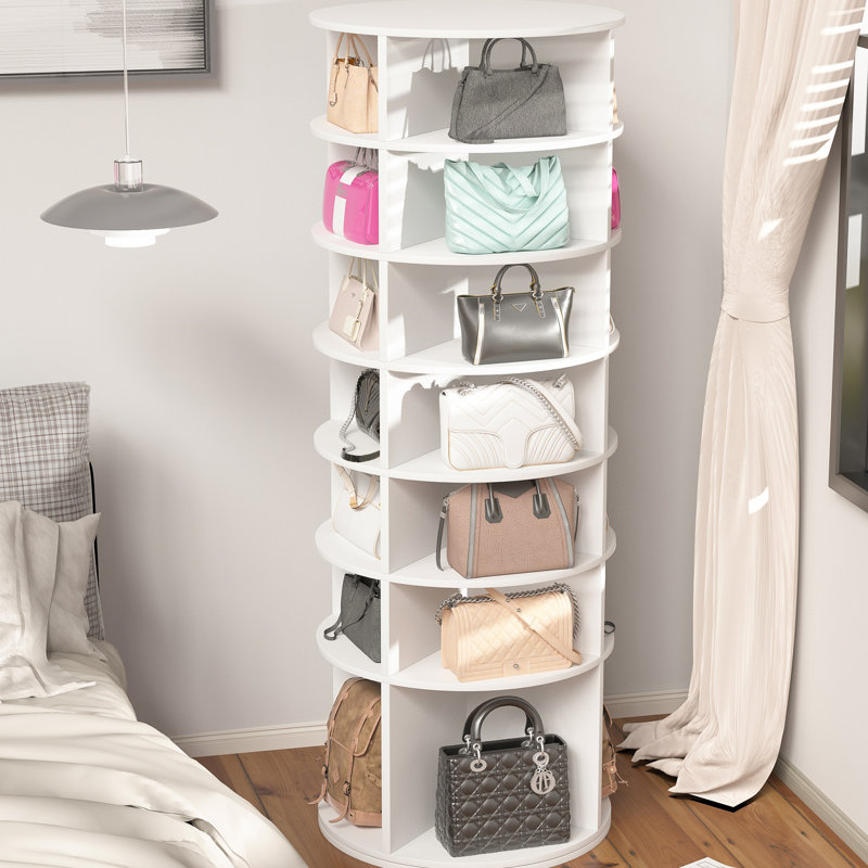 Support à chaussures rotatif 7, pouvant contenir diverses chaussures, peu encombrant, tour de rangement blanche 7, rotation de 360 °, couleur