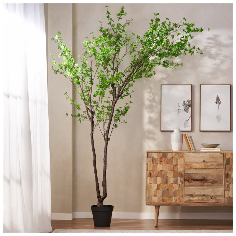 ARTIFICIAL DISC LEAF TREE, 118" H x 78.5" W x 71" D