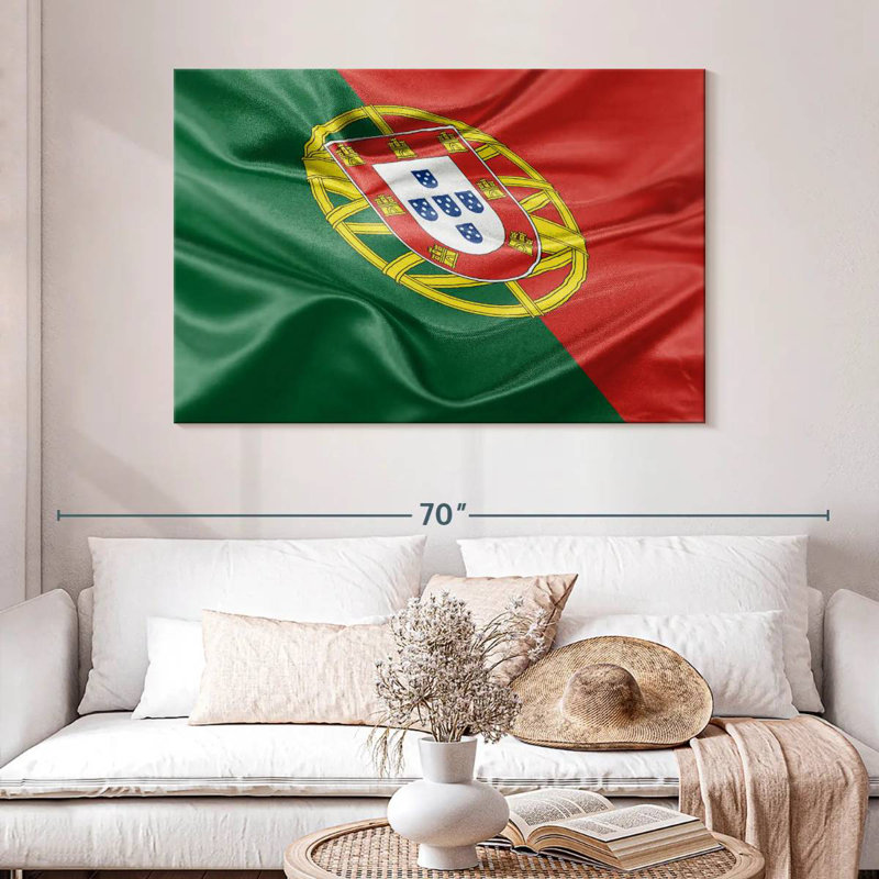Drapeau national du Portugal, H 32 po x l 48 po