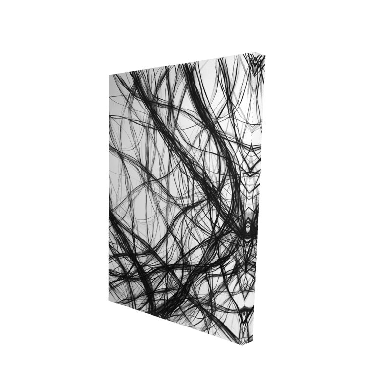 Connection - White Shapes Canvas for Modern Home Decor