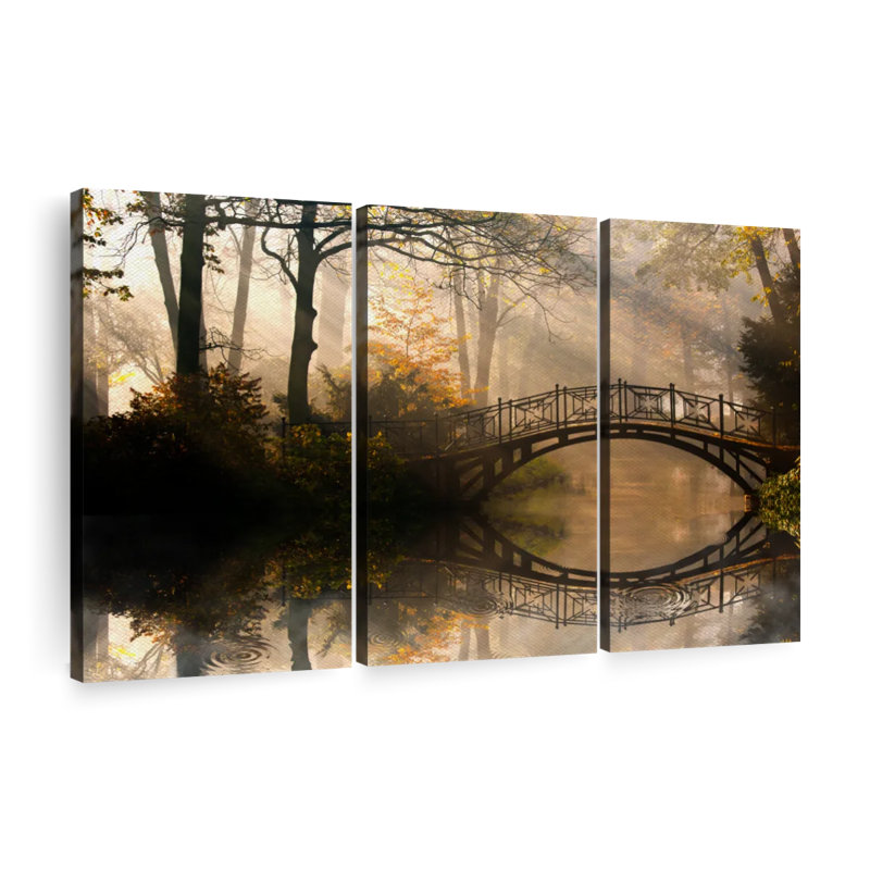 Pont sur toile Misty Park, ensemble de 3 pièces, H 45 po x l 28 po x P 1,25 po