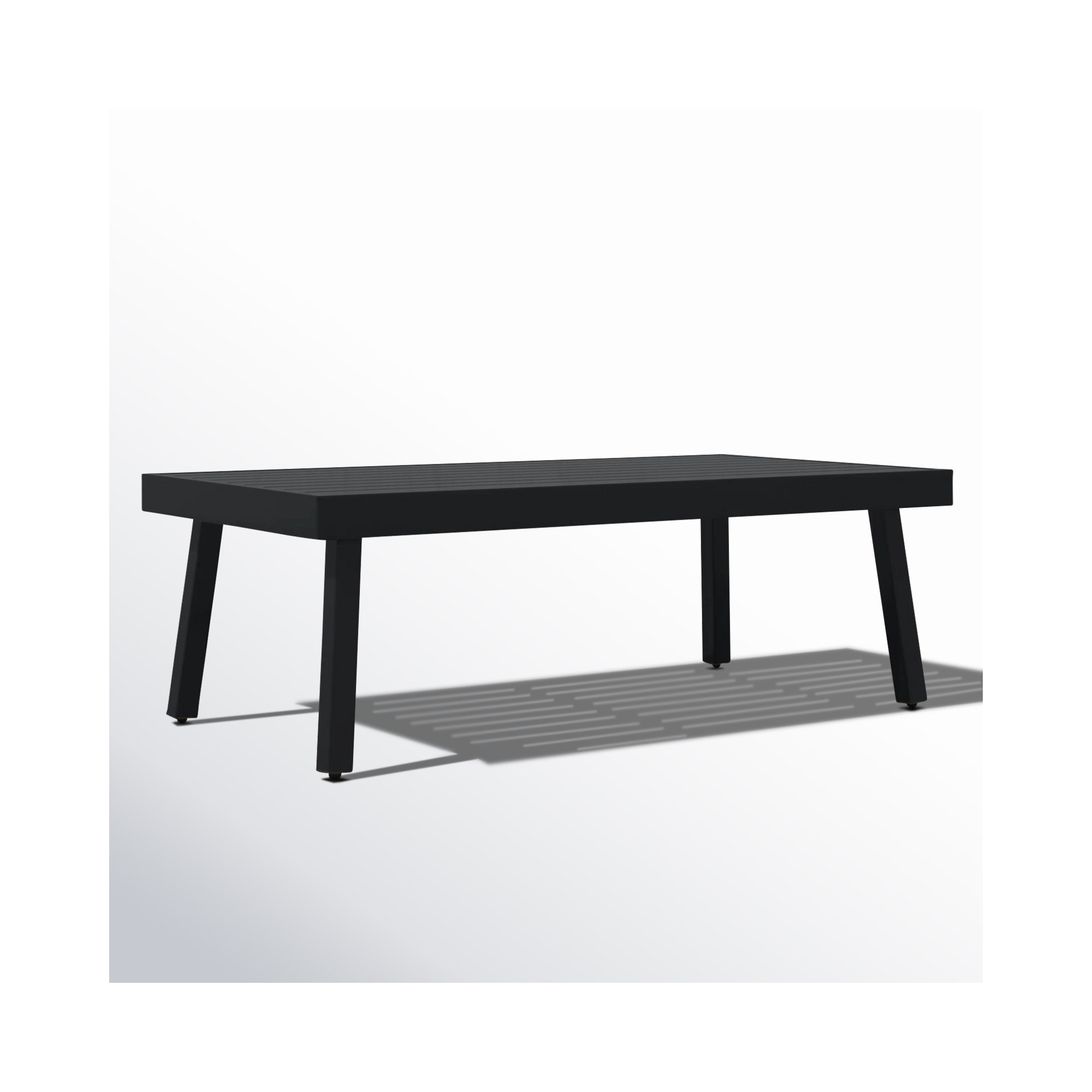 Armando 47'' Aluminum Outdoor Coffee Table, Black
