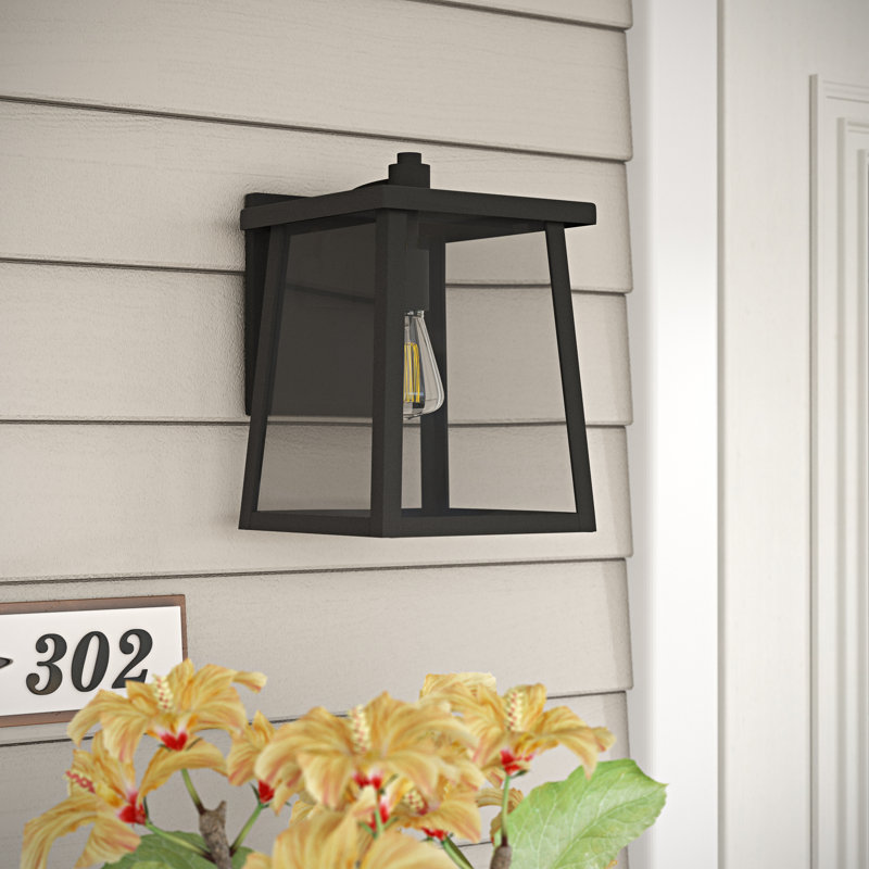 Dunnigan Wall Light, 12" H x 8" W x 10" D, Textured Black