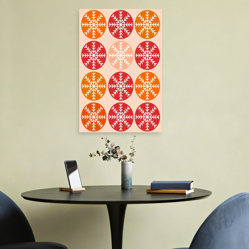 Motif de flocons de neige de vacances, 24" H x 16" W