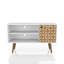 Meuble télé Liberty Mid-Century moderne à 3 tablettes pour téléviseur de 43 po ou moins Liberty-481891597