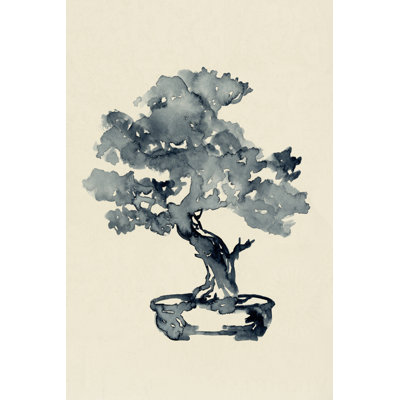 «Indigo Bonsai III» par Jacob Green - peinture sur toile tendue