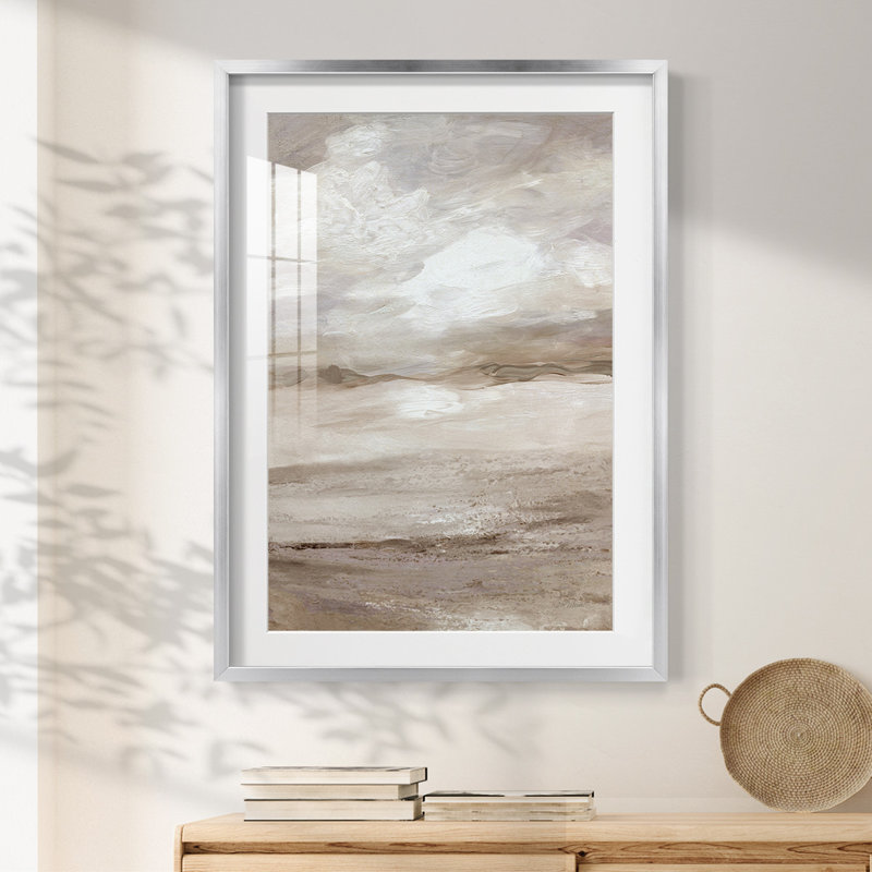 Dunes neutres - impression encadrée, H 28,5 po x l 20,5 po, Argent argent
