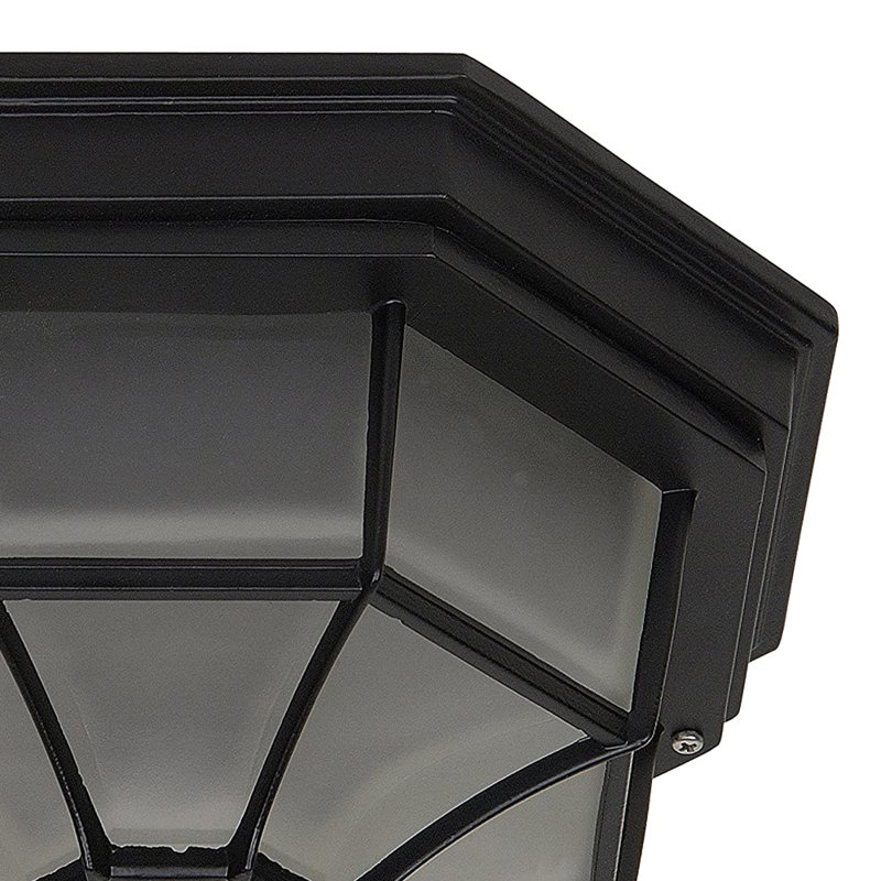 Angely Flush Mount, Fluorescent, Black