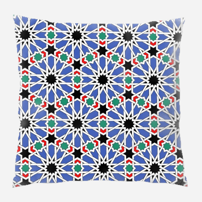 Background Geometric Microsuede Reversible Throw Pillow