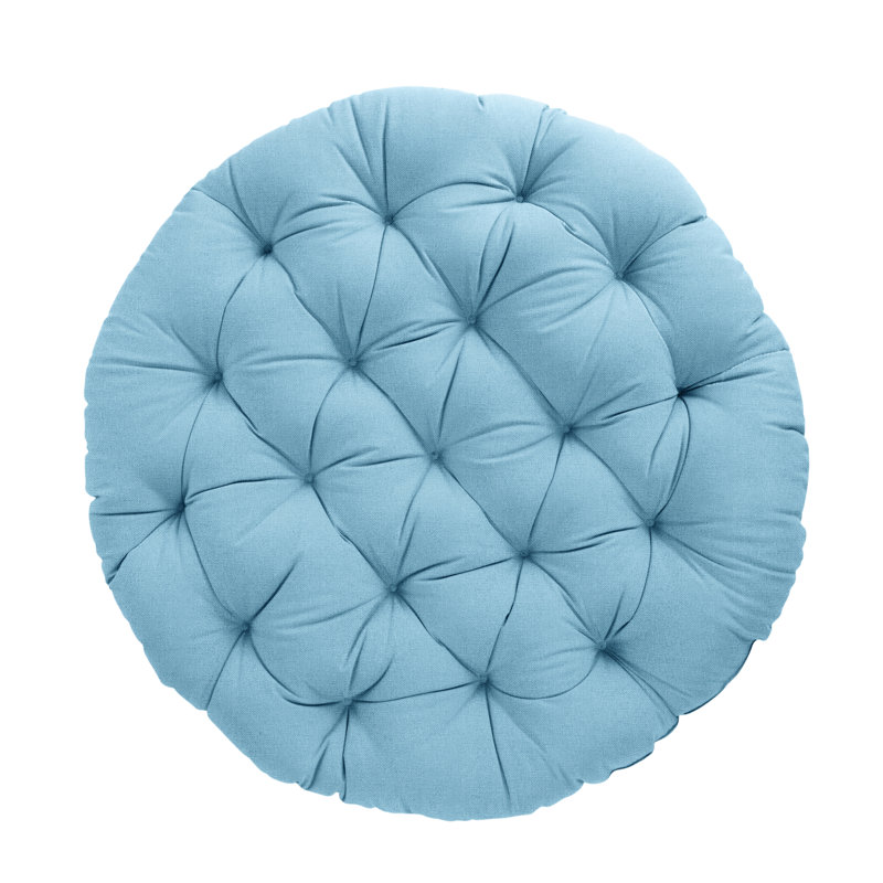 Coussin intérieur / extérieur Sunbrella Papasan, Bleu ciel, L 48 po x P 48 po, Polyester