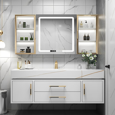 Bathroom cabinet modern simple light luxurious.