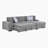 Odesser 115" W 2-Piece Chenille Sleeper Sectional-1138026908-1138026909