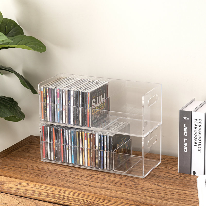 Acrylic Stackable Multimedia Tabletop Storage