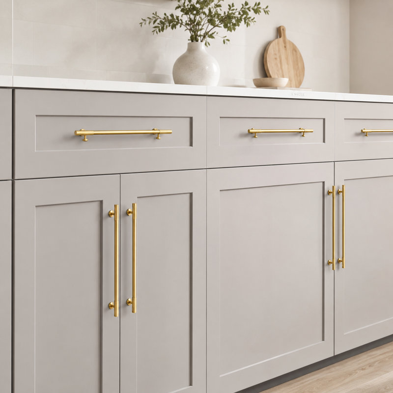 2pcs Solid Brass Gold Cabinet Pulls
