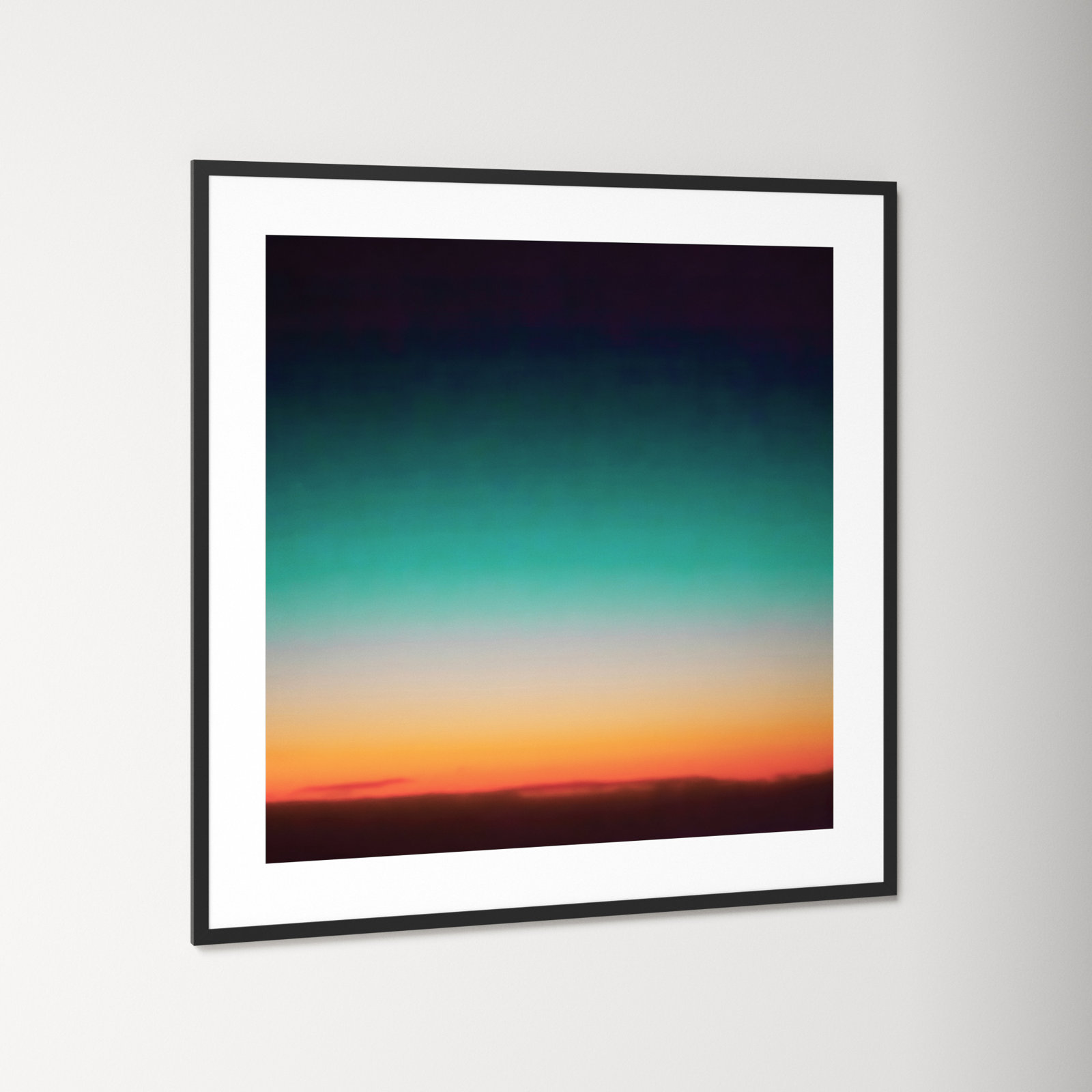Sunrise Flying by Caroline Mint, Black, 41.25" H x 41.25" W x 0.88" D