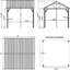 14 Ft. W x 12 Ft. D Aluminum Patio Gazebo-90730019