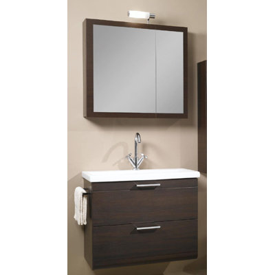 Luna 30.4'' Single Bathroom Vanity with Ceramic Top