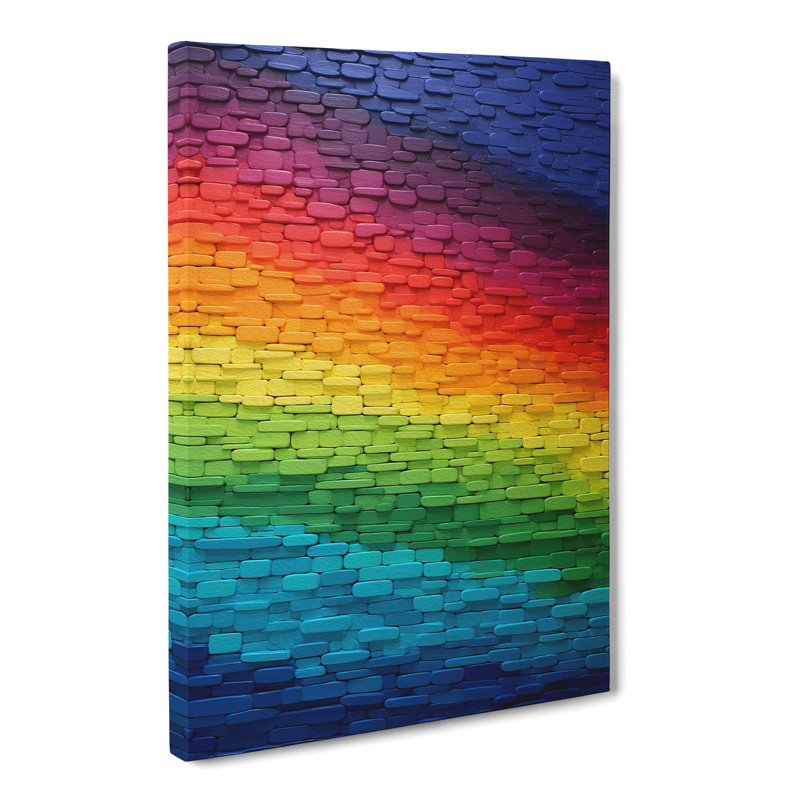 Rainbow Colour Field - Wrapped Canvas, 76cm H x 50cm W x 3cm D