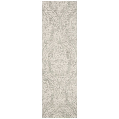 Rosemarie Abstract Handmade Tufted Wool Gray/Ivory Area Rug