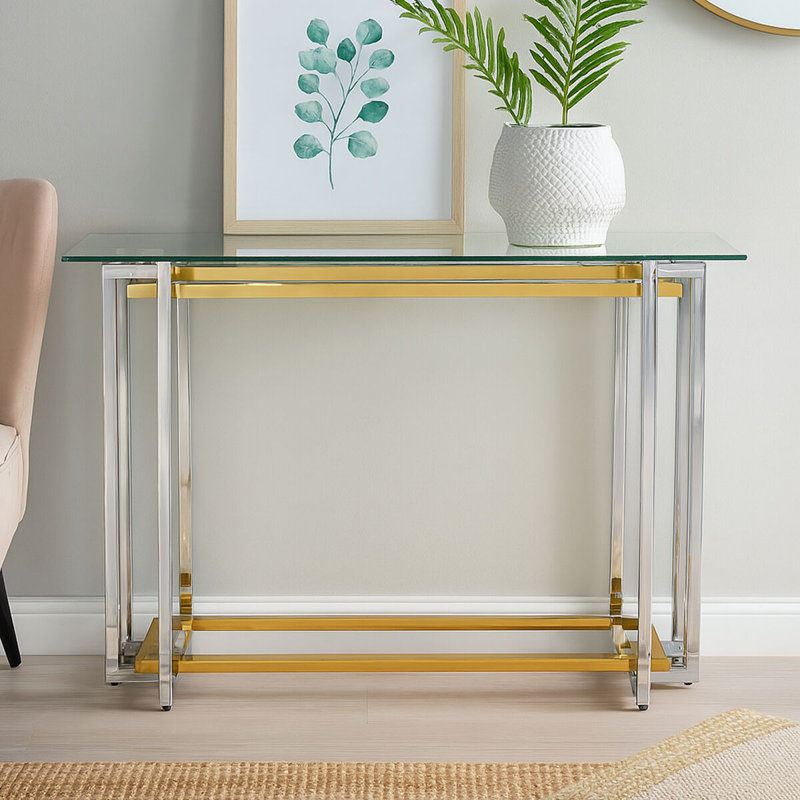 Sunny Side 120cm Glass Top Console Table
