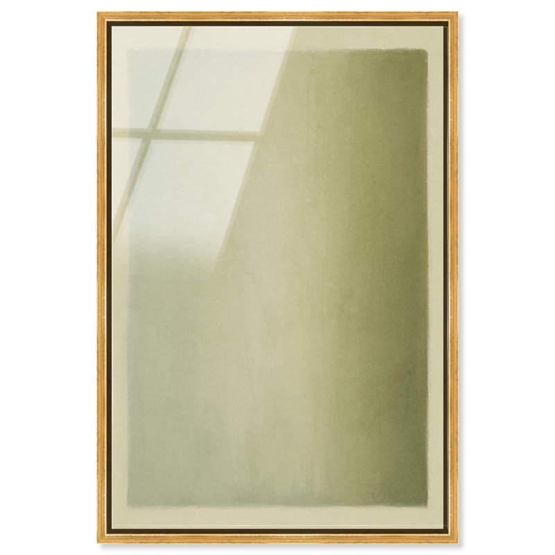Mossy Gradient Print by Oliver Gal, 31" H x 21" W, Gold Floater Frame