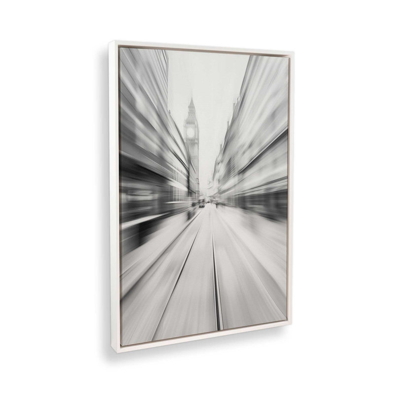 Impression sur toile London Pulse, H 18,75 po x l 12,75 po x P 1,75 po, Cadre flottant blanc opaque