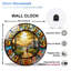 Horloge murale vitrail avec art de paysage - 12 po Horloge murale moderne en verre