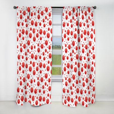 Playful Polka Dots I - Rideau abstrait - Rideau abstrait en velours occultant - 1 panneau
