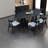 Modern Dining Table Set, Solid Wood And Mdf, For Large Kitchens