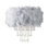 Contemporary Feather Pendant Light Shade with Transparent Acrylic Droplets