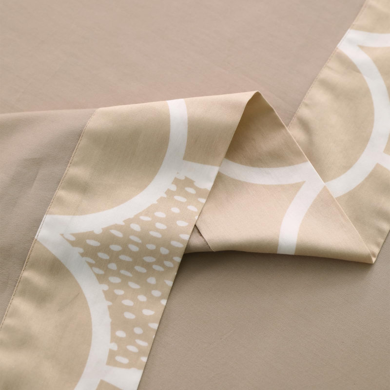 Ensemble de literie 100% coton biologique pour enfants, Ensemble de draps pour grand lit avec 2 taies d'or