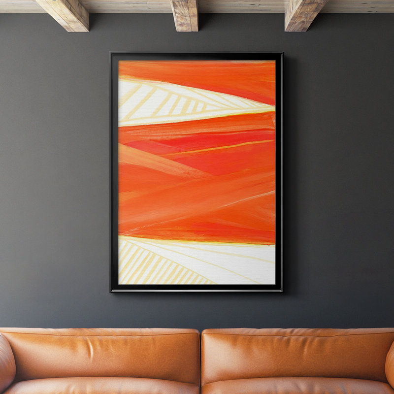 Warm Rays I, reproduction encadrée de qualité supérieure - prête à être accrochée, H 42,5 po x l 30,5 po x P 1 po, Noir