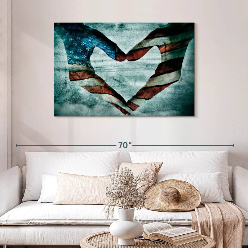 Borges USA Heart Hands, 30" H x 45" W
