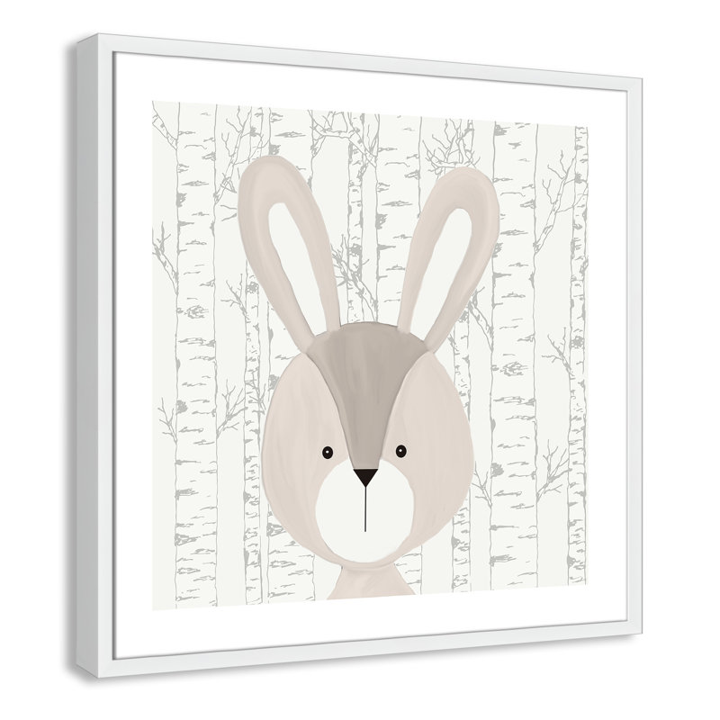 Woodland Friends 3, art encadré, H 26,5 po x l 26,5 po x P 1,18 po, Encadré de boîte blanc