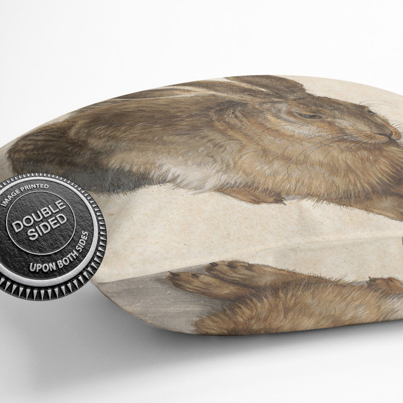 Hare Square Throw Cushion, 40cm H x 40cm W x 15cm D