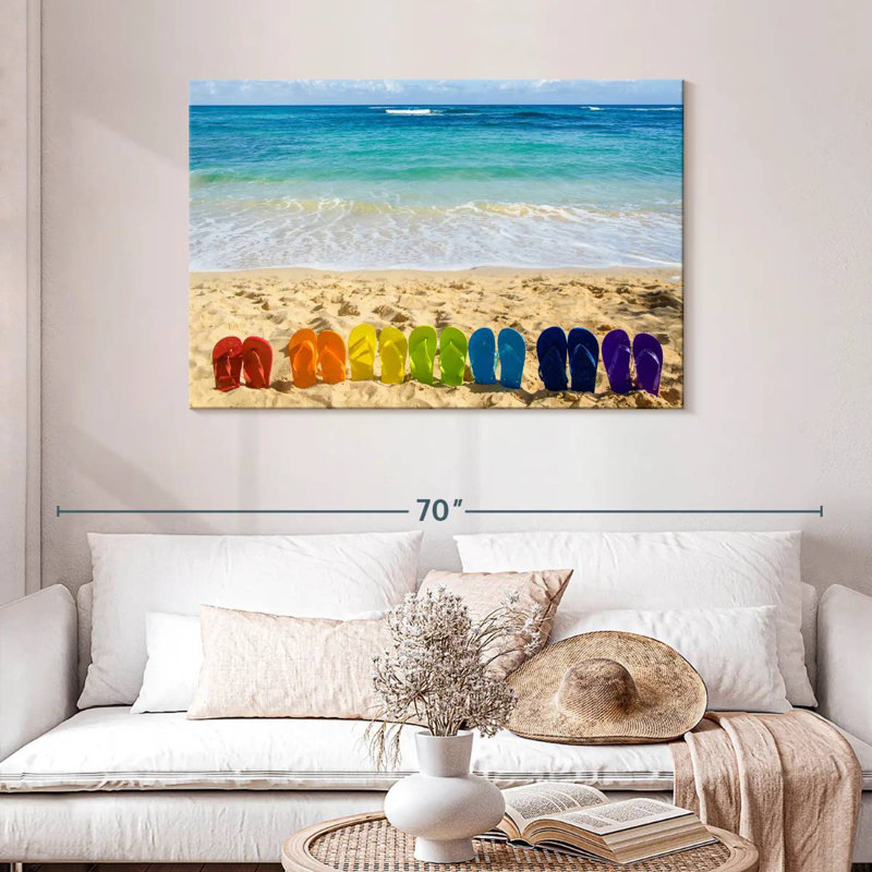 Gillard Sandy Beach Flip Flops, 30" H x 45" W
